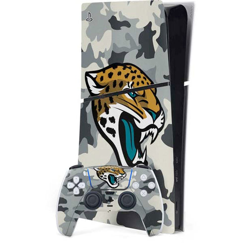 NFL Jacksonville Jaguars Camo PS5 Slim Digital Edition Bundle Skin